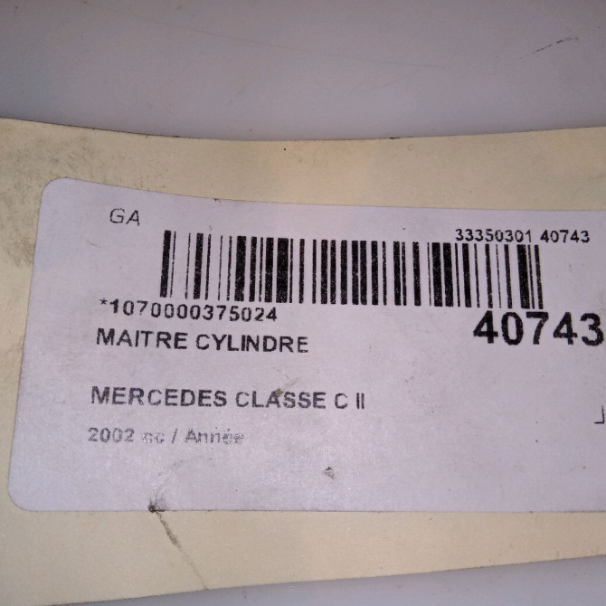 Maitre cylindre occasion MERCEDES CLASSE C II Phase 1 05-2000->03-2004 4