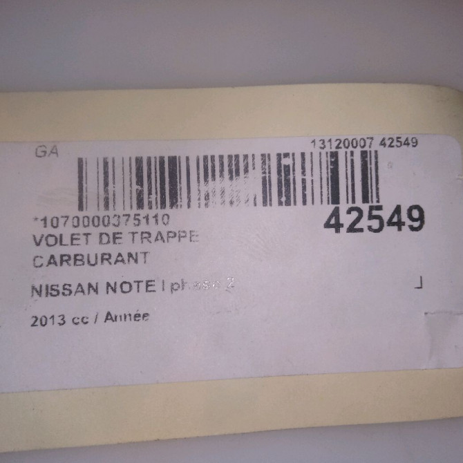 Volet de trappe carburant occasion NISSAN NOTE I phase 2 03-2009->02-2014 788309U01A 4