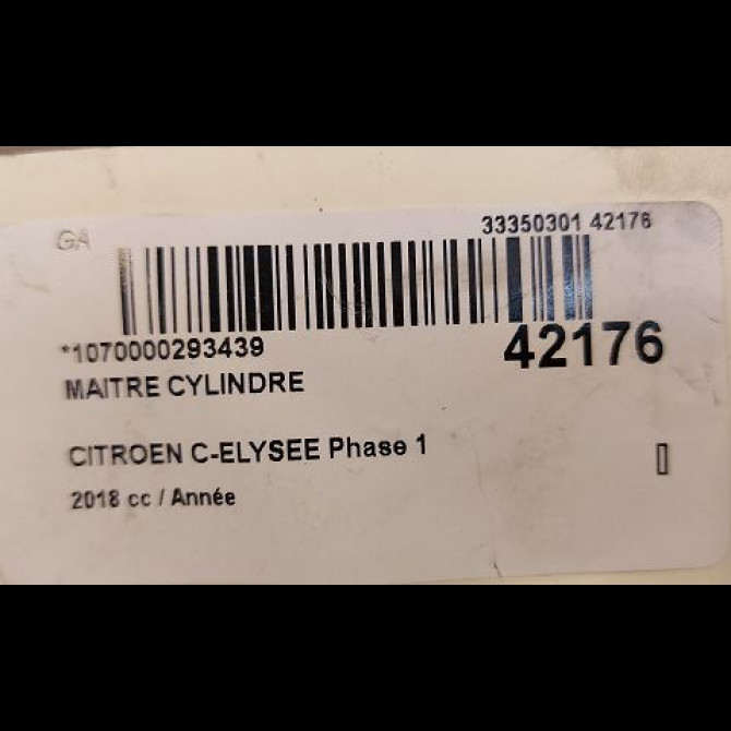 Maitre cylindre occasion CITROEN C-ELYSEE Phase 1 06-2012->... 4601R7 3