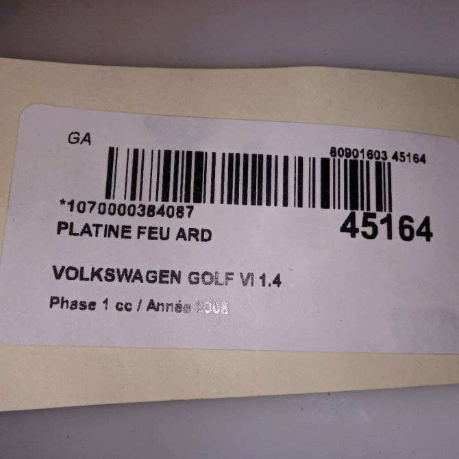 occasion VOLKSWAGEN GOLF VI Phase 1 10-2008->04-2013 1.4 TSI 16v 122ch 4