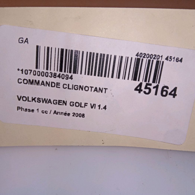 Commande clignotant occasion VOLKSWAGEN GOLF VI Phase 1 10-2008->04-2013 1.4 TSI 16v 122ch 4