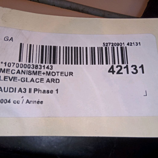 Mecanisme+moteur leve-glace ard occasion AUDI A3 II Phase 1 06-2003->06-2008 8P4839462B 4