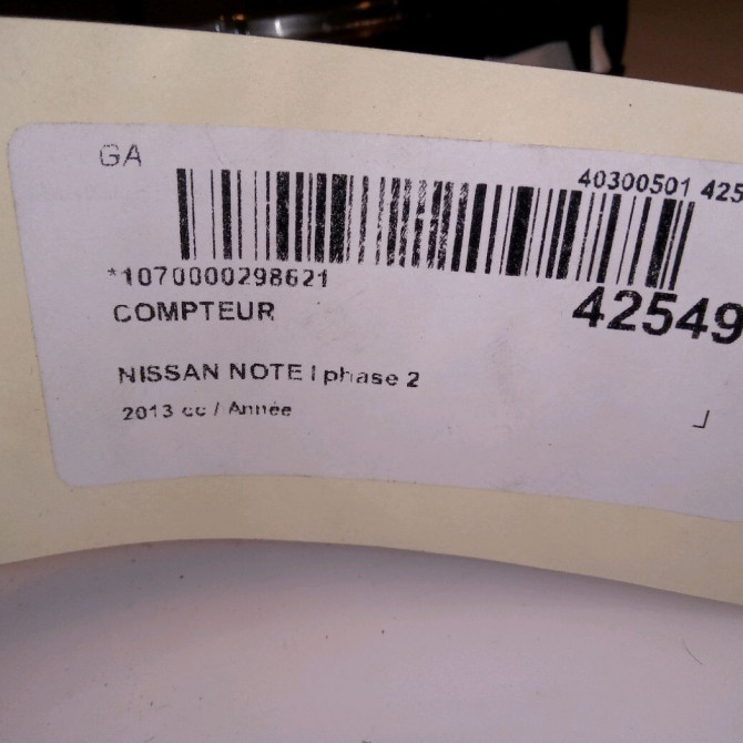 Compteur occasion NISSAN NOTE I phase 2 03-2009->02-2014 24810BH12D 4