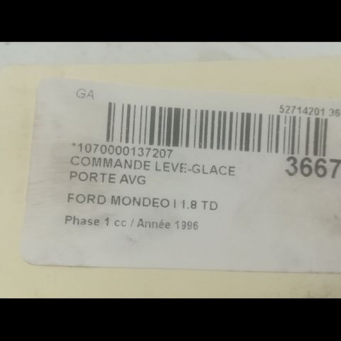 Commande lève-glace porte avant gauche occasion FORD MONDEO I Phase 1 01-1993->09-1996 1.8 TD 3
