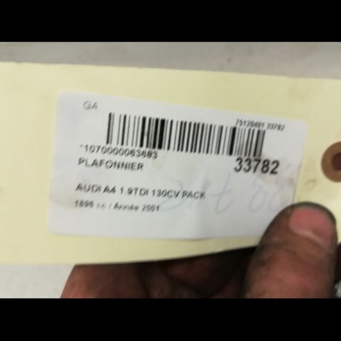 Plafonnier occasion AUDI A4 II Phase 1 01-2001->11-2004 1.9 TDi 101ch 3