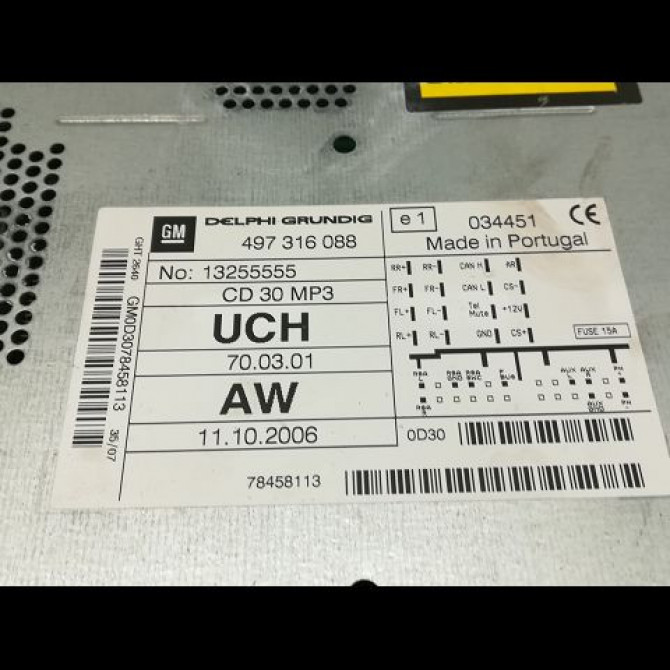 Autoradio occasion OPEL ASTRA IV Phase 1 01-2010->06-2012 1.7 CDTI 125ch 13272814 3