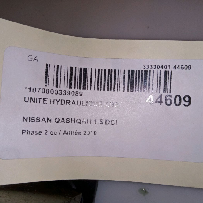 Unité hydraulique ABS occasion NISSAN QASHQAI I Phase 2 03-2010->04-2014 1.5 DCI 110ch 6