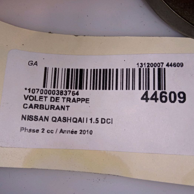 Volet de trappe carburant occasion NISSAN QASHQAI I Phase 2 03-2010->04-2014 1.5 DCI 110ch 4