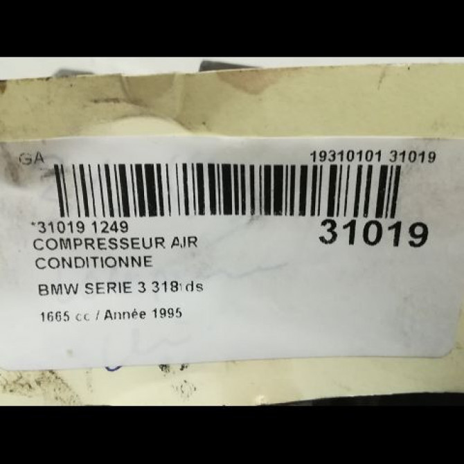 Compresseur air conditionne occasion B.M.W. SERIE 3 III Phase 1 01-1991->04-1998 64528390228 6