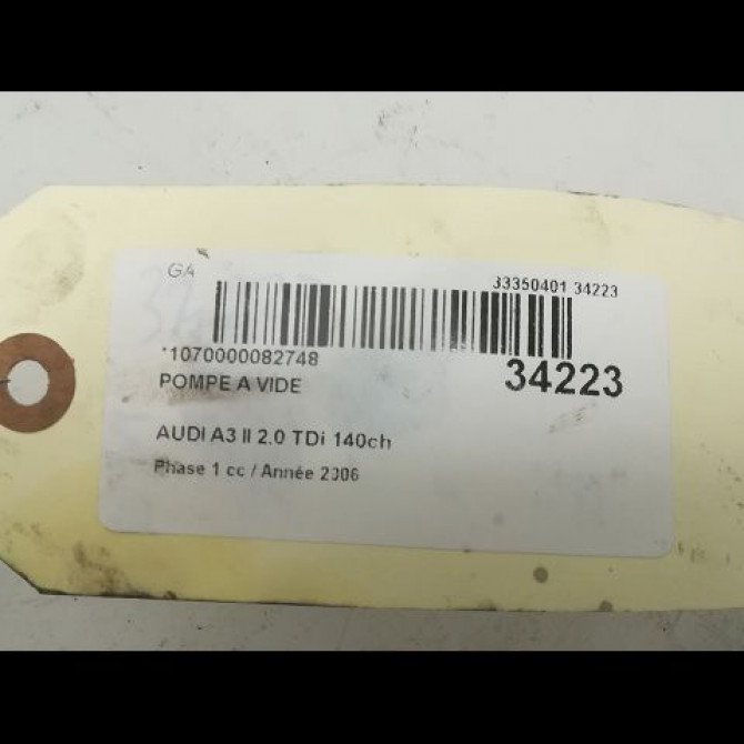 Pompe a vide occasion AUDI A3 II Phase 1 06-2003->06-2008 2.0 TDi 140ch 3
