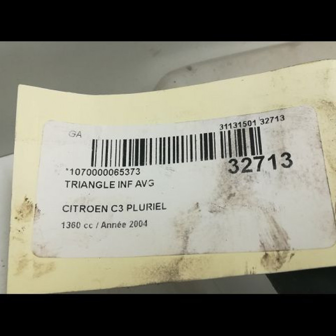 Triangle inf avg occasion CITROEN C3 PLURIEL I Phase 1 04-2003->09-2008 1.4i 3520V1 4