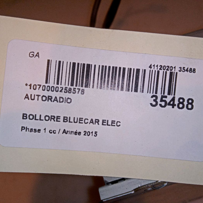 Autoradio occasion BOLLORE BLUECAR Phase 1 01-2011->... ELEC 5