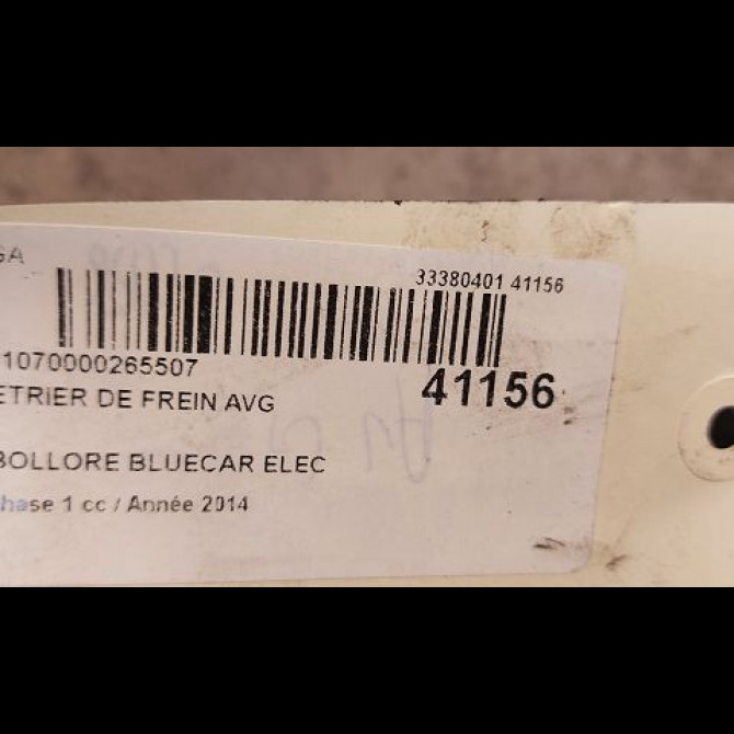 Etrier de frein avant gauche occasion BOLLORE BLUECAR Phase 1 01-2011->... ELEC 3