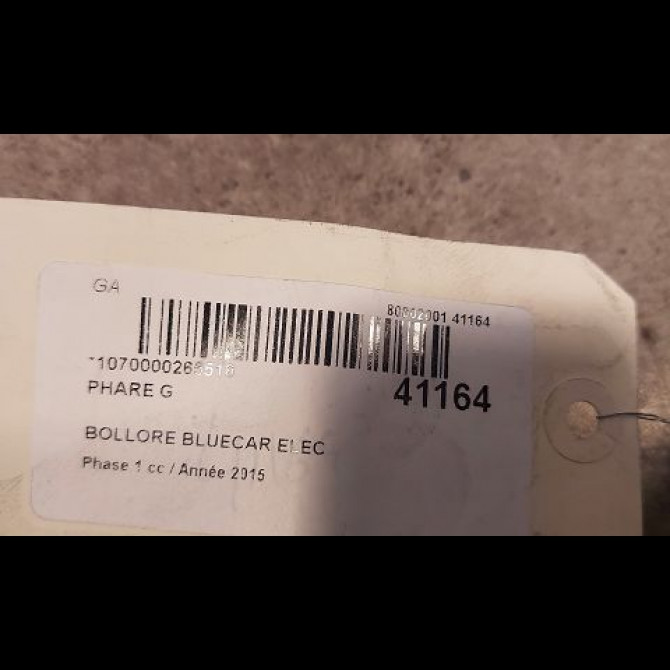 Phare gauche occasion BOLLORE BLUECAR Phase 1 01-2011->... ELEC 3