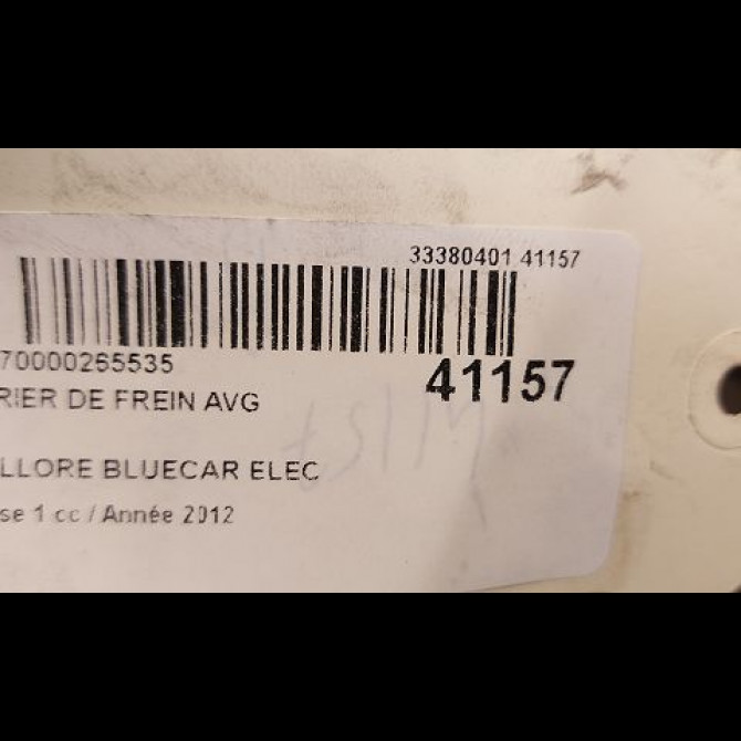 Etrier de frein avant gauche occasion BOLLORE BLUECAR Phase 1 01-2011->... ELEC 3