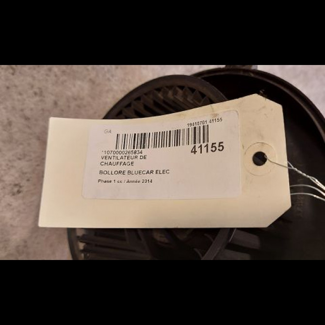 Ventilateur de chauffage occasion BOLLORE BLUECAR Phase 1 01-2011->... ELEC 2