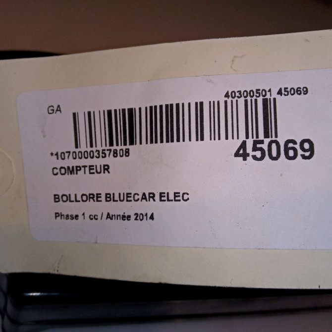 Compteur occasion BOLLORE BLUECAR Phase 1 01-2011->... ELEC 4