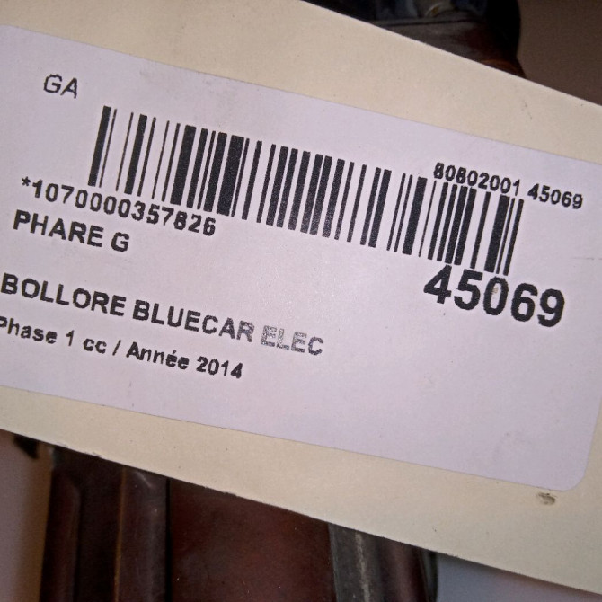 Phare gauche occasion BOLLORE BLUECAR Phase 1 01-2011->... ELEC 4