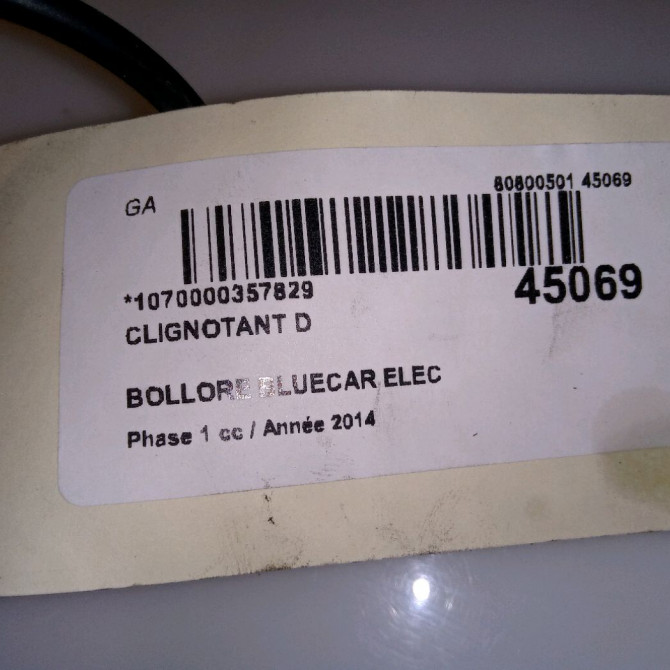 Clignotant droit occasion BOLLORE BLUECAR Phase 1 01-2011->... ELEC 4