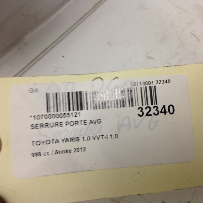 Serrure porte avg occasion TOYOTA YARIS III YARIS III Phase 1 2011-03-01->2015-04-30 690400D140 4