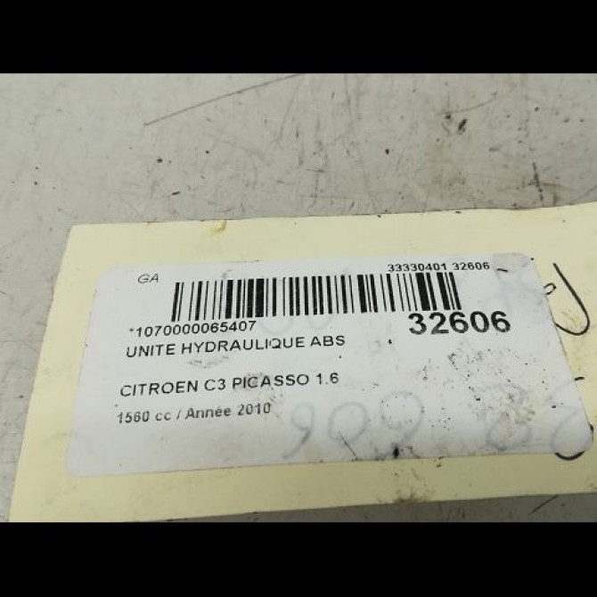 Unité hydraulique ABS occasion CITROEN C3 PICASSO Phase 1 02-2009->08-2012 1.6HDi 90ch 4541GK 6