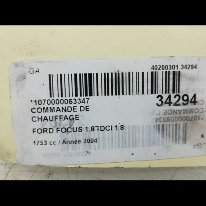 Commande de chauffage occasion FORD FOCUS I Phase 1 10-1998->09-2004 5