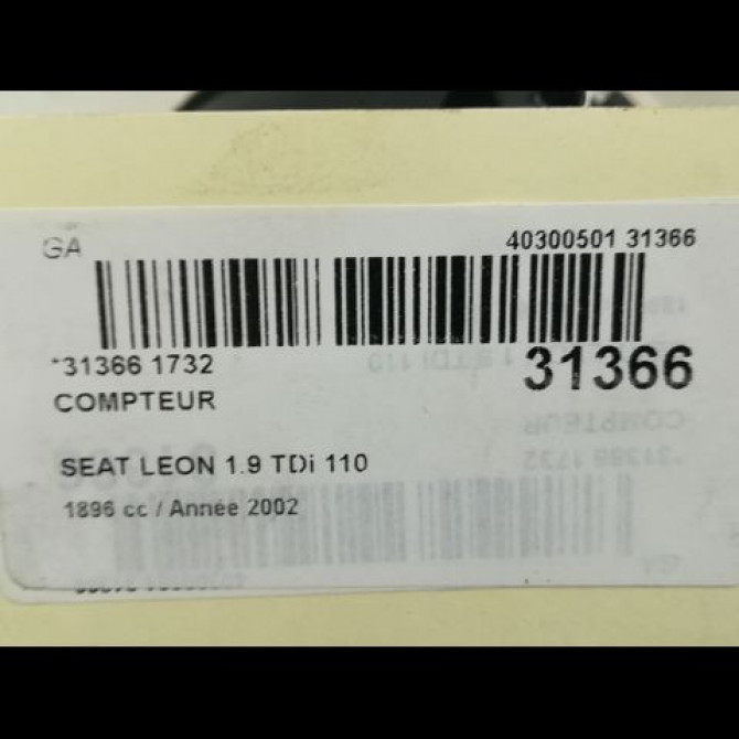Compteur occasion SEAT LEON I Phase 1 04-2000->10-2006 4