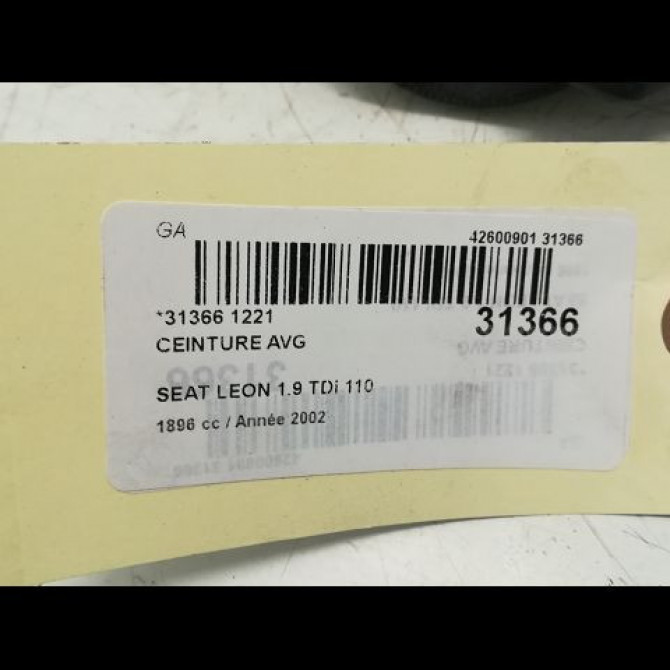 Ceinture avant gauche occasion SEAT LEON I Phase 1 04-2000->10-2006 1M0857705AHTJ 6
