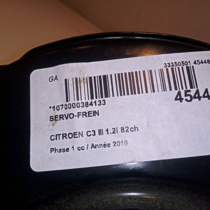 Servo-frein occasion CITROEN C3 III Phase 1 10-2016->... 1.2i 82ch 1609894980 4