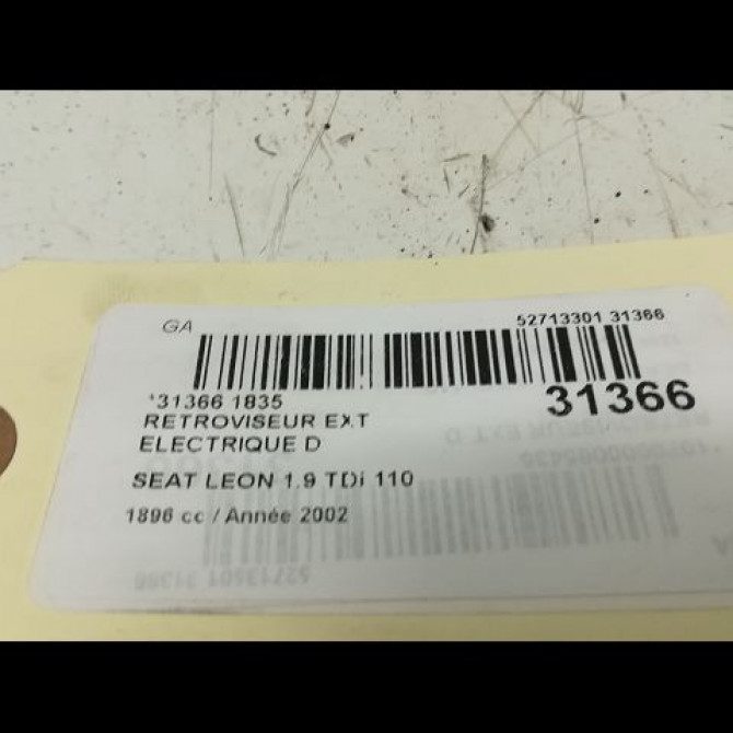 Retroviseur exterieur electrique droit occasion SEAT LEON I Phase 1 04-2000->10-2006 1M1857508A01C 3