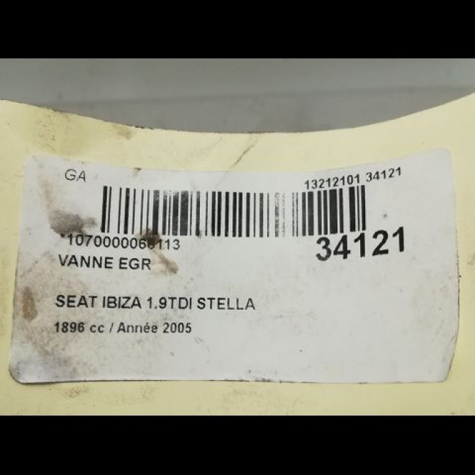 Vanne EGR occasion SEAT IBIZA III Phase 1 03-2002->03-2006 1.9 TDI 100ch 5
