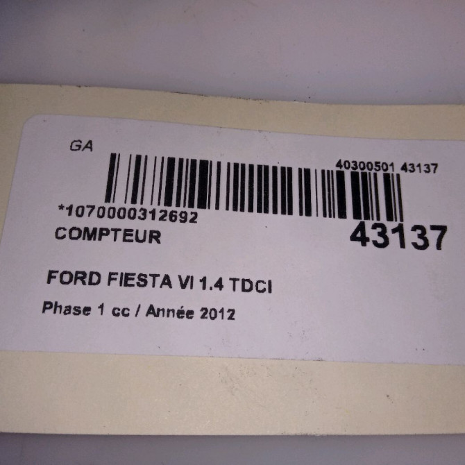 Compteur occasion FORD FIESTA VI Phase 1 10-2008->11-2012 1.4 TDCI 70ch 1786850 4