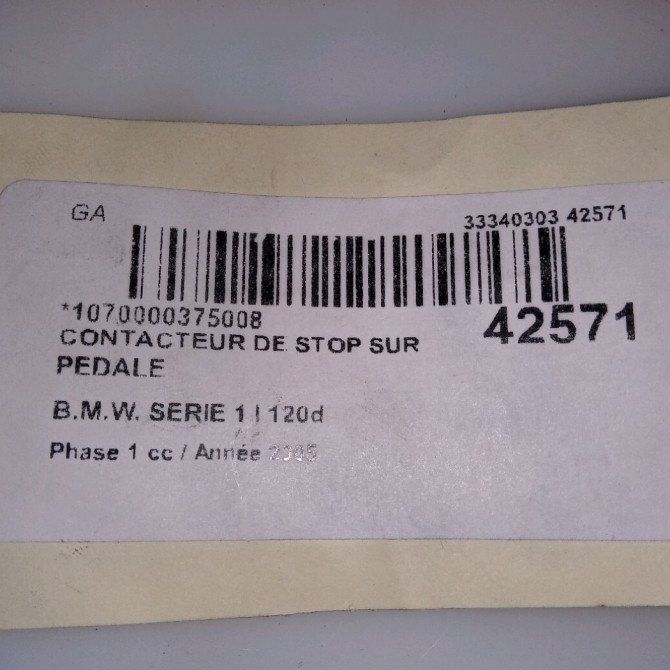 occasion B.M.W. SERIE 1 I Phase 1 05-2004->12-2006 120d 3