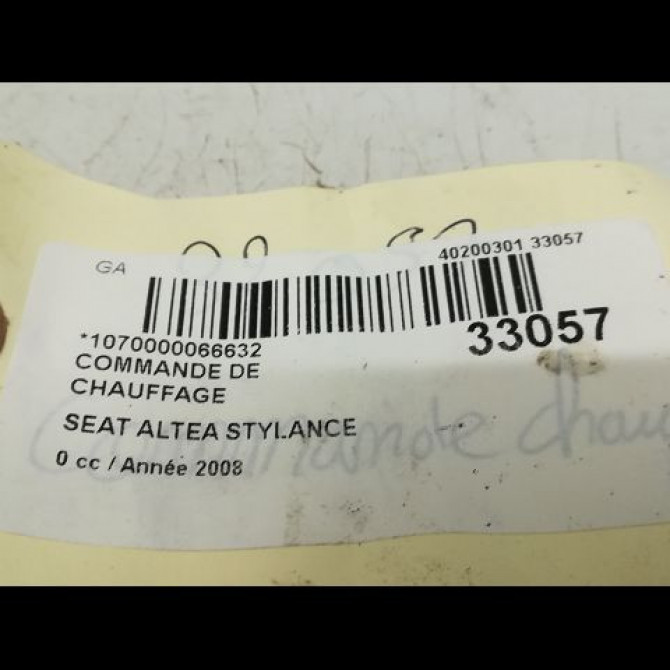 Commande de chauffage occasion SEAT ALTEA Phase 1 04-2004->05-2009 4