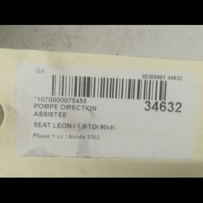Pompe direction assistee occasion SEAT LEON I Phase 1 04-2000->10-2006 1.9 TDI 90ch 1J0422152A 3