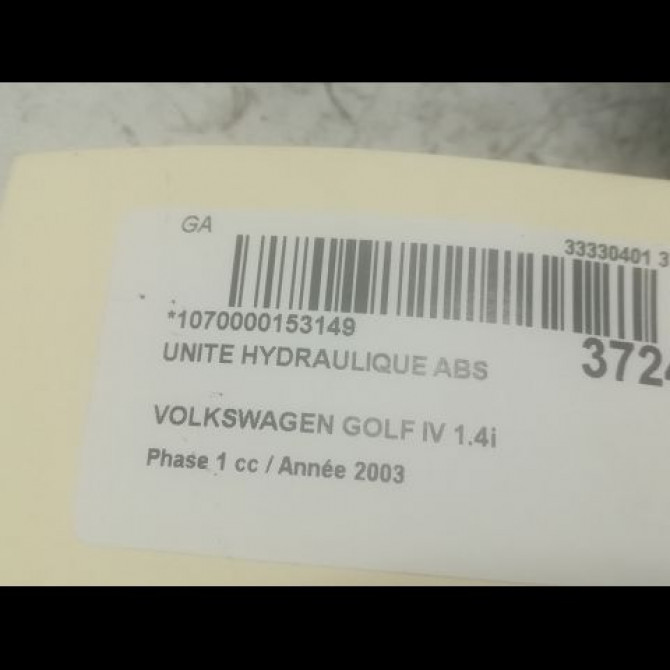Unité hydraulique ABS occasion VOLKSWAGEN GOLF IV GOLF IV Phase 1 1998-01-01->2005-06-30 1.4i 75ch 1J0698517E 3