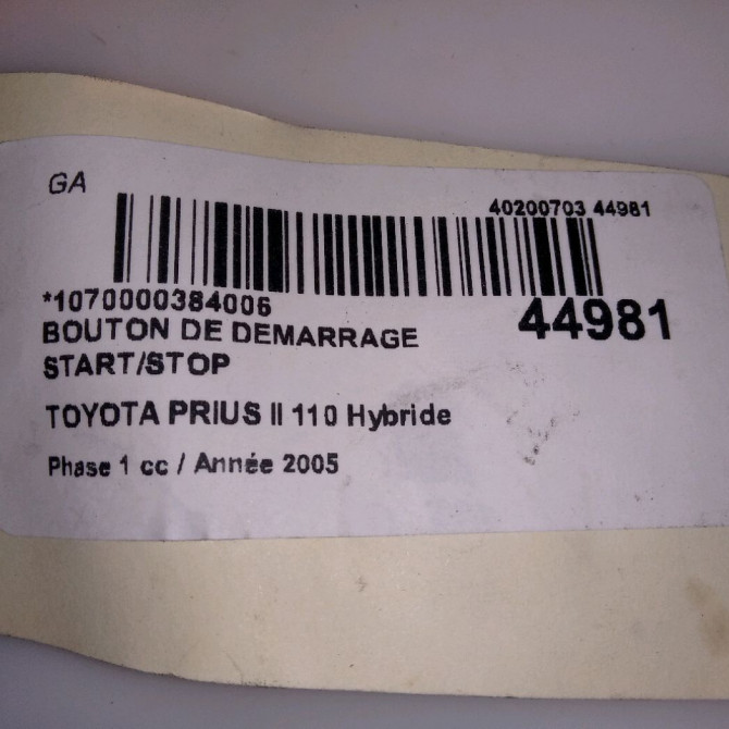 occasion TOYOTA PRIUS II Phase 1 03-2004->11-2009 110 Hybride 4