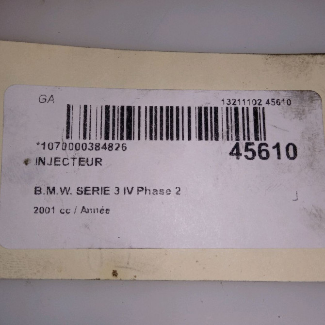 Injecteur occasion B.M.W. SERIE 3 IV Phase 2 09-2001->03-2005 13537546244 3