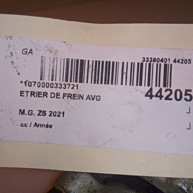 Etrier de frein avant gauche occasion M.G. ZS 4