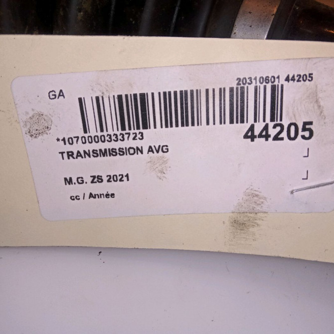 Transmission avant gauche occasion M.G. ZS 3