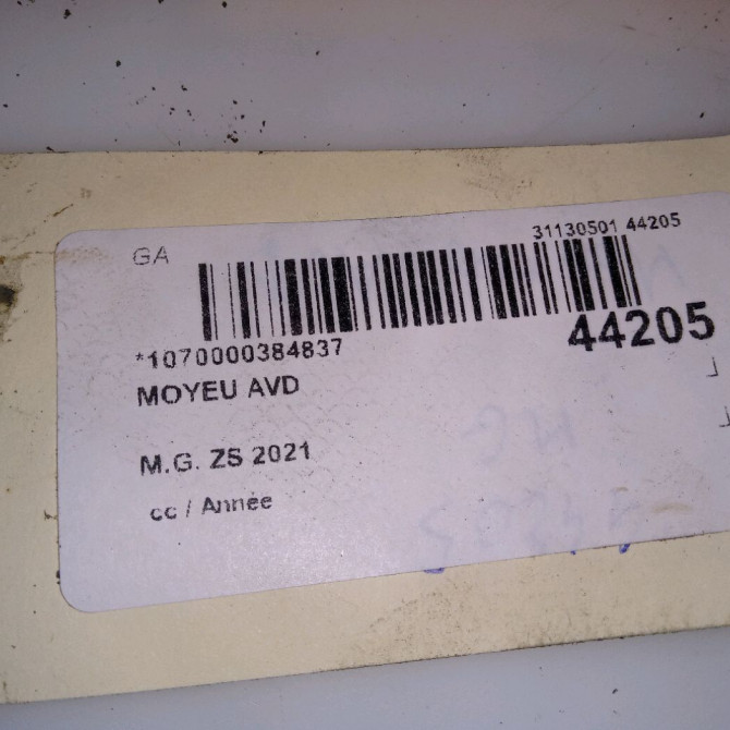 Moyeu avd occasion M.G. ZS 4