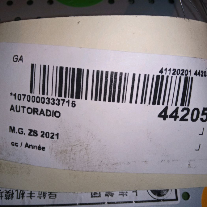 Autoradio occasion M.G. ZS 6