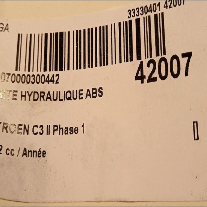 Unité hydraulique ABS occasion CITROEN C3 II Phase 1 11-2009->02-2013 1608752780 4