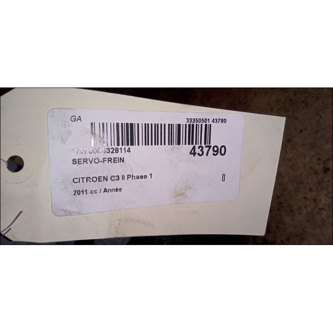 Servo-frein occasion CITROEN C3 II Phase 1 11-2009->02-2013 4535EL 4