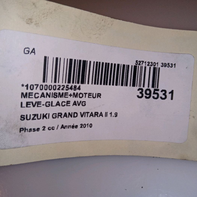 Mecanisme+moteur leve-glace avg occasion SUZUKI GRAND VITARA II Phase 1 04-1995->04-1999 1.9 DDiS 129ch 8340265J01 4