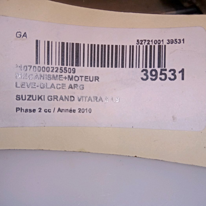 Mecanisme+moteur leve-glace arg occasion SUZUKI GRAND VITARA II Phase 1 04-1995->04-1999 1.9 DDiS 129ch 8350265J01 4
