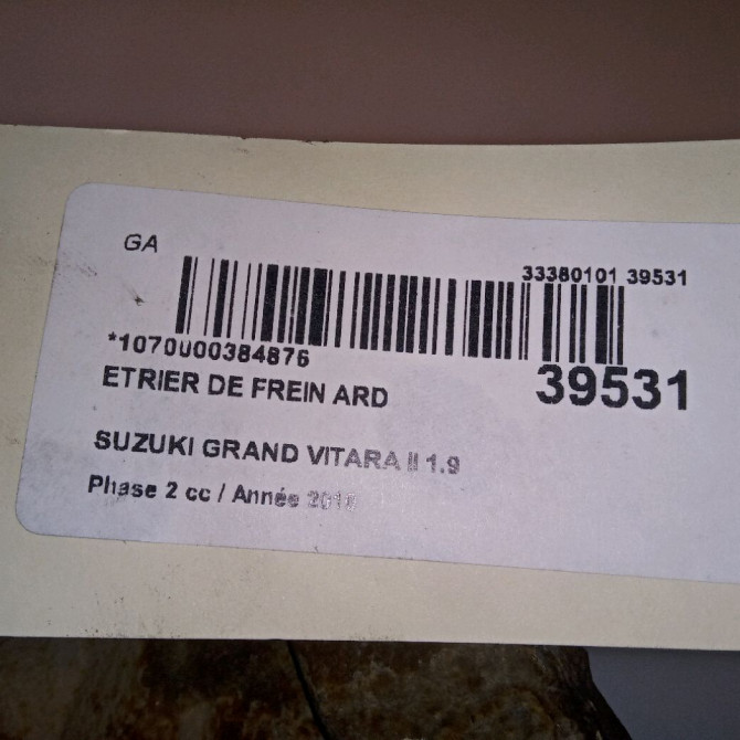 Etrier de frein arrière droit occasion SUZUKI GRAND VITARA II Phase 1 04-1995->04-1999 1.9 DDiS 129ch 5540177K02999 4