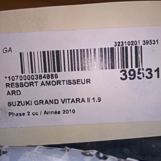 Ressort amortisseur ard occasion SUZUKI GRAND VITARA II Phase 1 04-1995->04-1999 1.9 DDiS 129ch 4131165J01 4