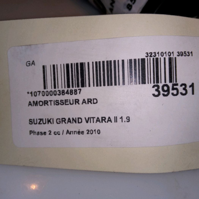 Amortisseur arrière droit occasion SUZUKI GRAND VITARA II Phase 1 04-1995->04-1999 1.9 DDiS 129ch 4170065J01 3