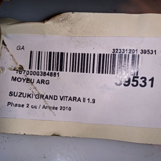 Moyeu arg occasion SUZUKI GRAND VITARA II Phase 1 04-1995->04-1999 1.9 DDiS 129ch 4340257L51 4